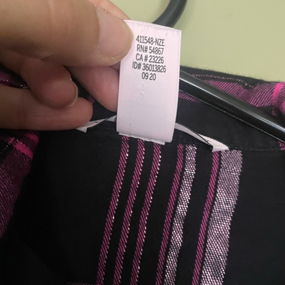 Victoria's Secret Plaid Pajama Set - Pink and Black Sz S - Picture 5 of 10